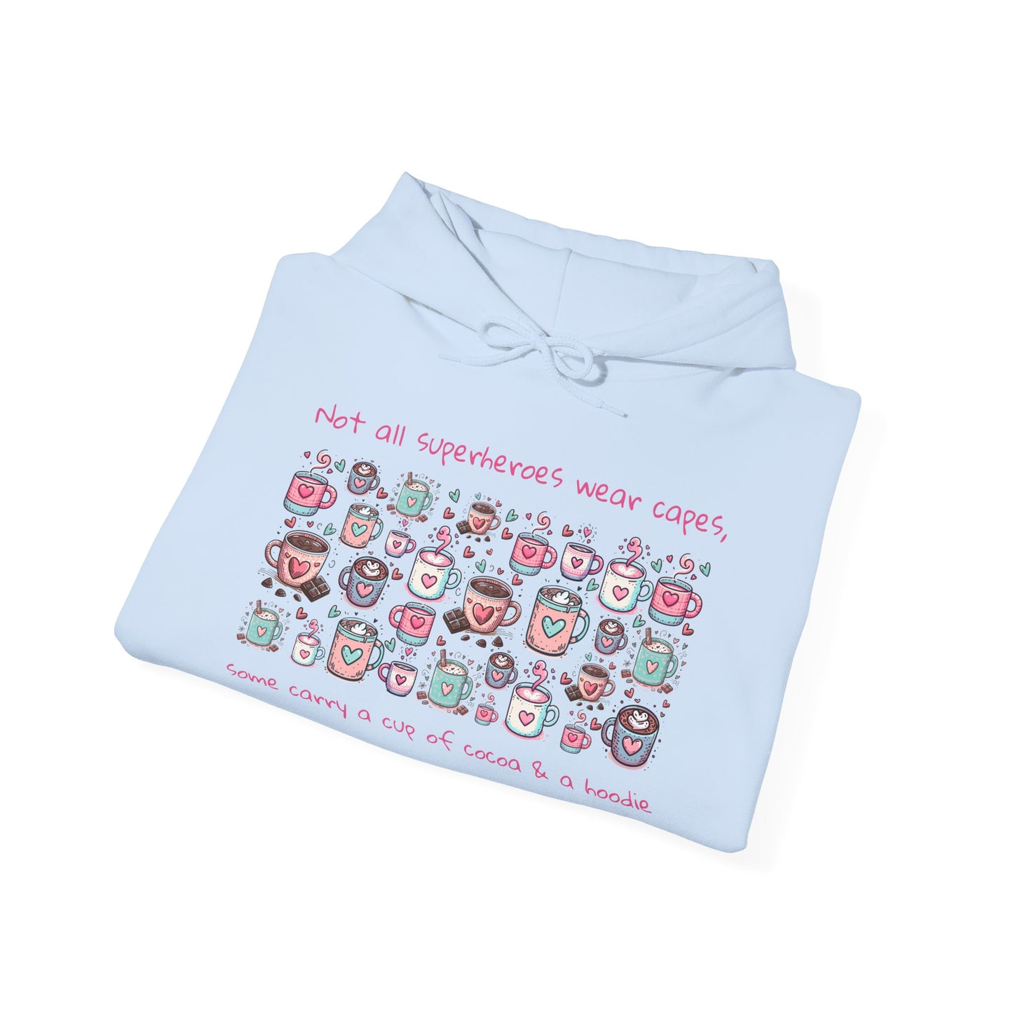 Kawaii Hearts & Cocoa Hoodie | Unisex Heavy Blend™ Hooded Sweatshirt