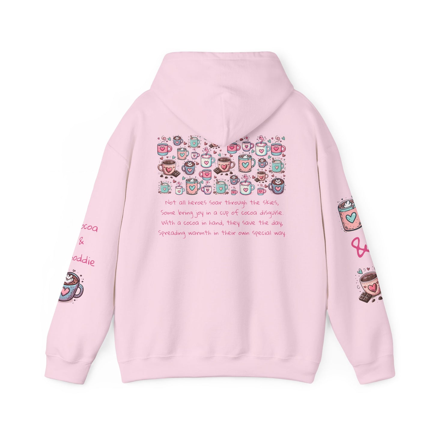 Kawaii Hearts & Cocoa Hoodie | Unisex Heavy Blend™ Hooded Sweatshirt