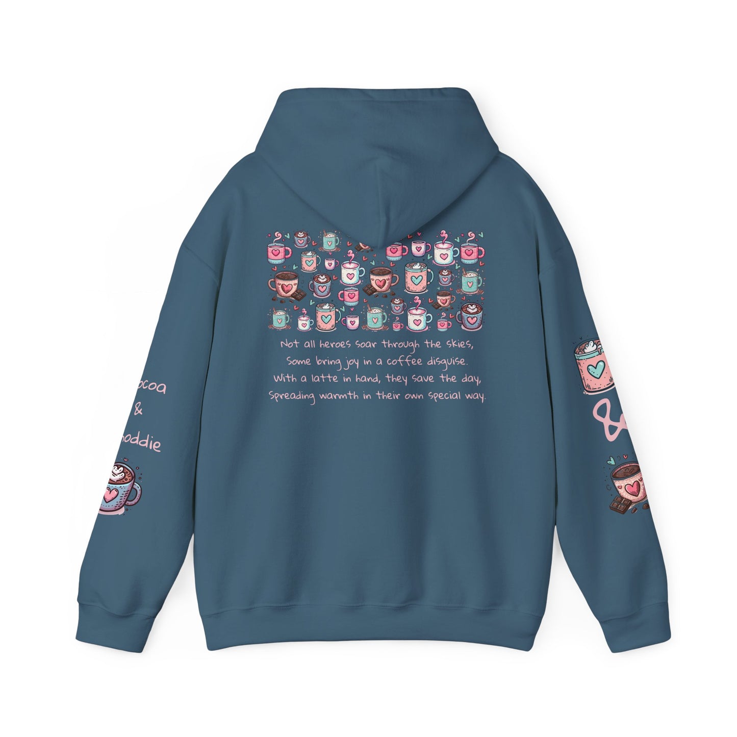Kawaii Hearts & Cocoa Hoodie | Unisex Heavy Blend™ Hooded Sweatshirt