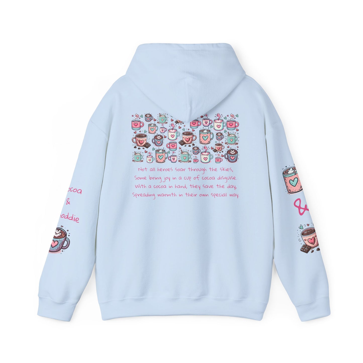 Kawaii Hearts & Cocoa Hoodie | Unisex Heavy Blend™ Hooded Sweatshirt