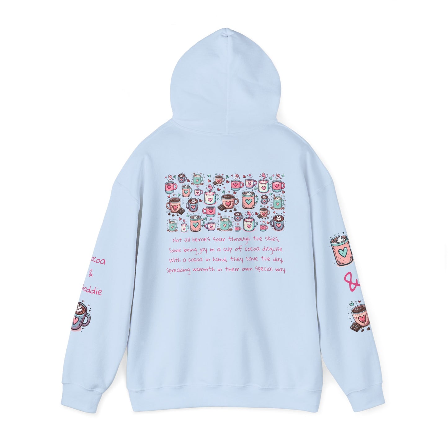 Kawaii Hearts & Cocoa Hoodie | Unisex Heavy Blend™ Hooded Sweatshirt