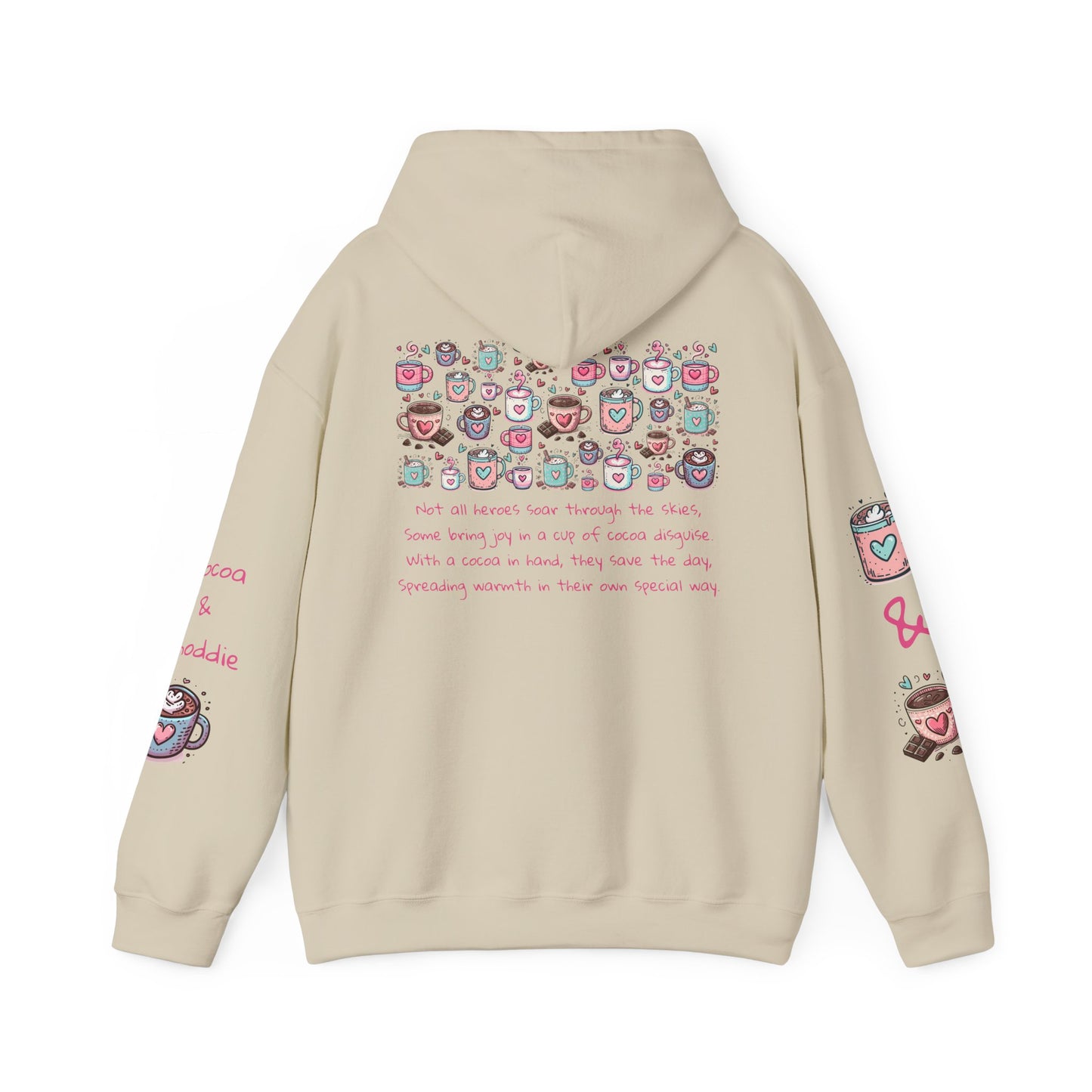 Kawaii Hearts & Cocoa Hoodie | Unisex Heavy Blend™ Hooded Sweatshirt