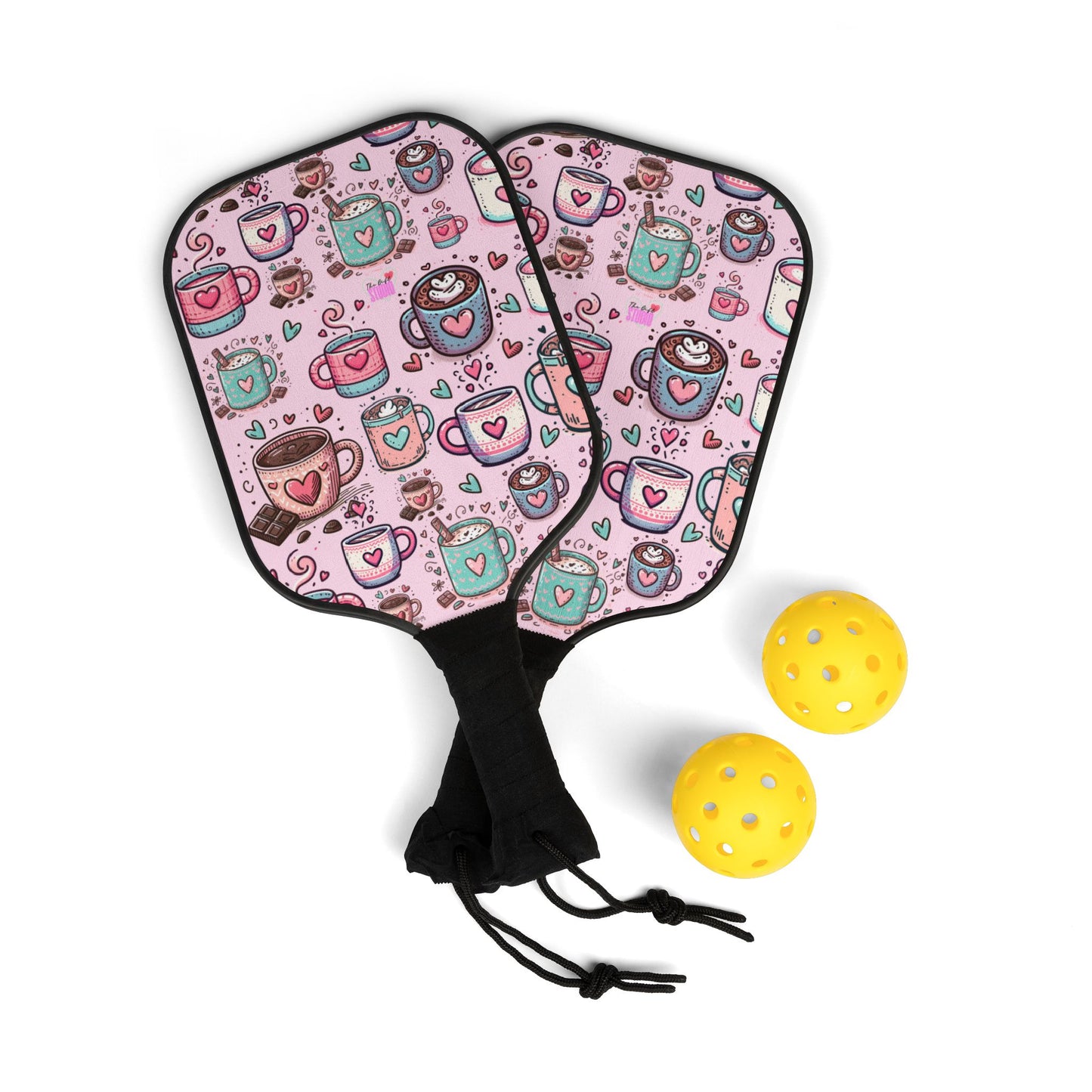 Kawaii Hearts & Mugs | Pickleball Kit | Lilac