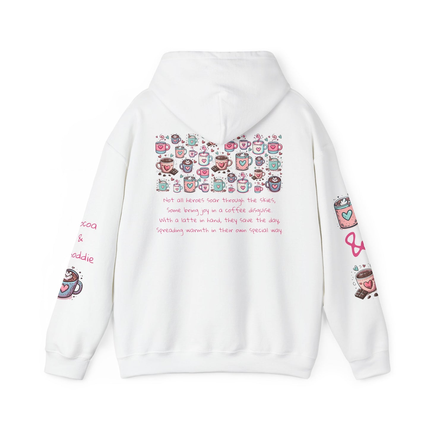 Kawaii Hearts & Cocoa Hoodie | Unisex Heavy Blend™ Hooded Sweatshirt