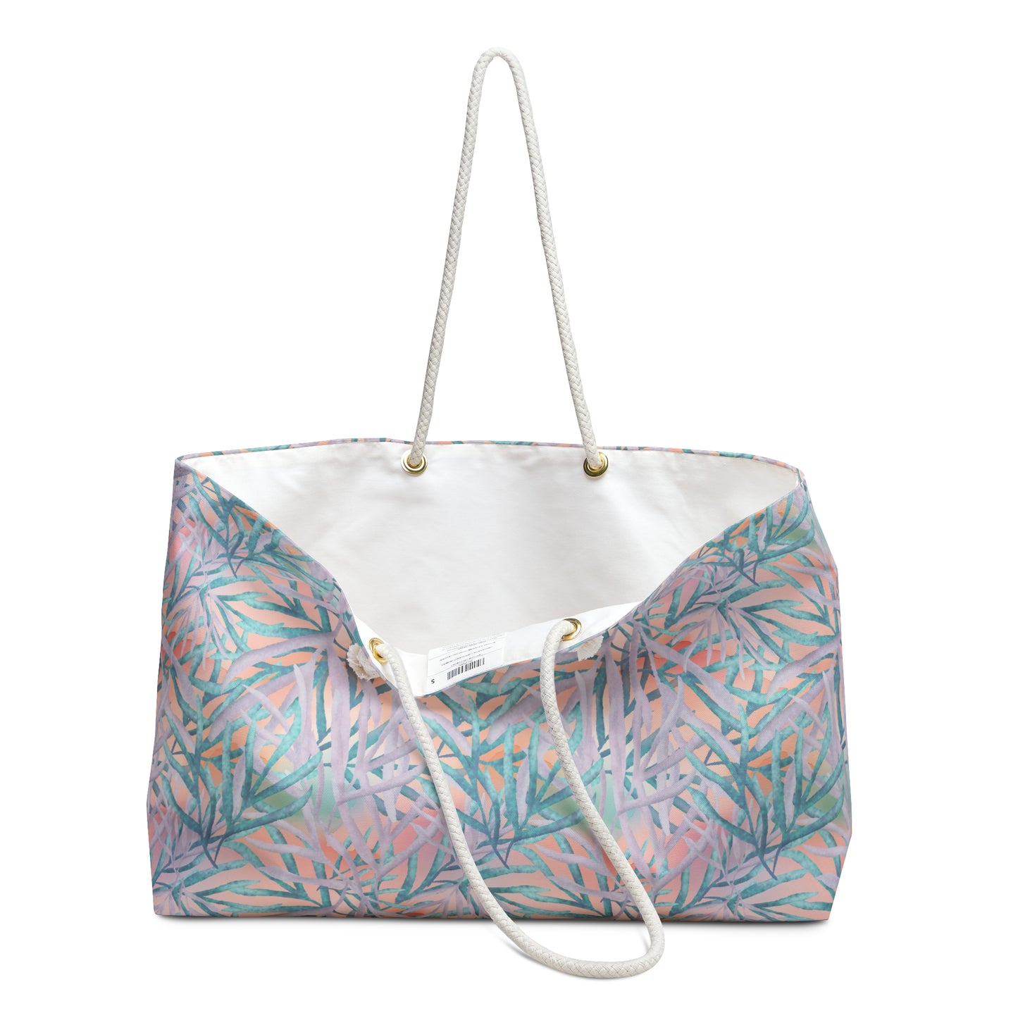 Fern Leaves  |  Weekender Bag | Pastel Colors