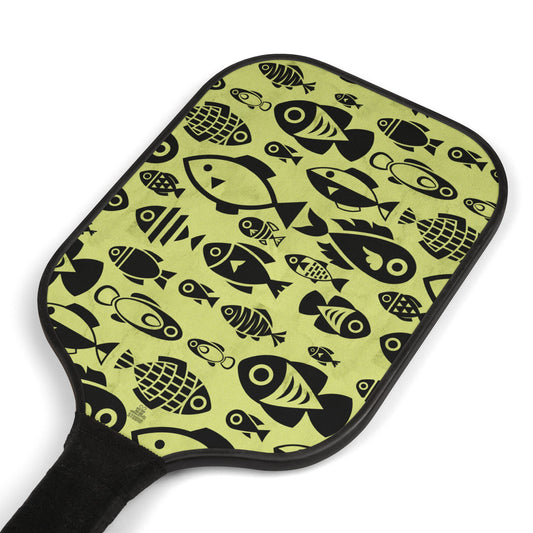 Pickleball Kit | School of Fish | Yellow