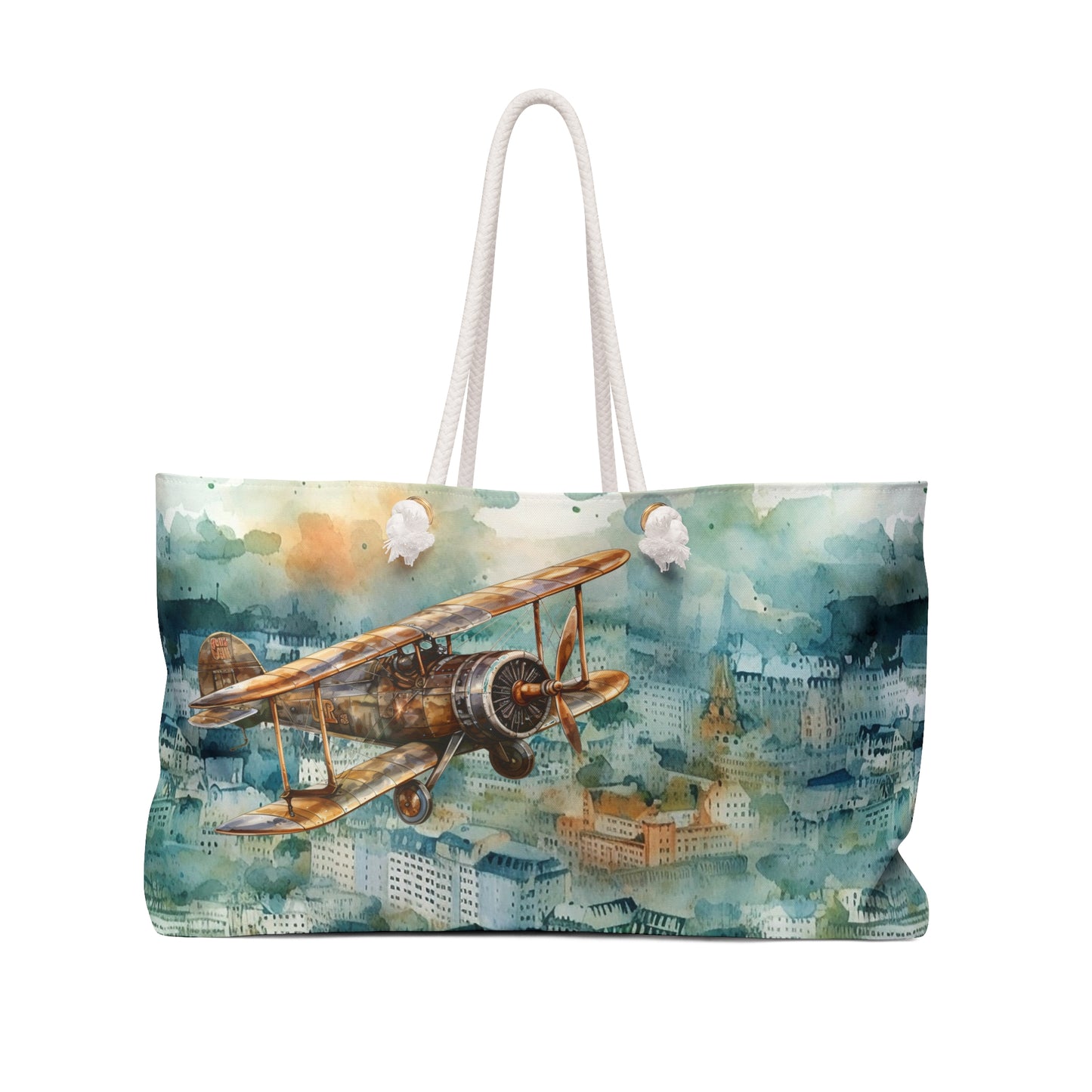 Weekender Bag | Watercolor Skies | Plane 3