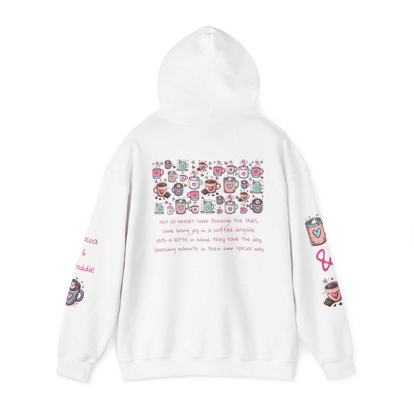 Kawaii Hearts & Cocoa  Hoodie | Unisex Heavy Blend™ Hooded Sweatshirt