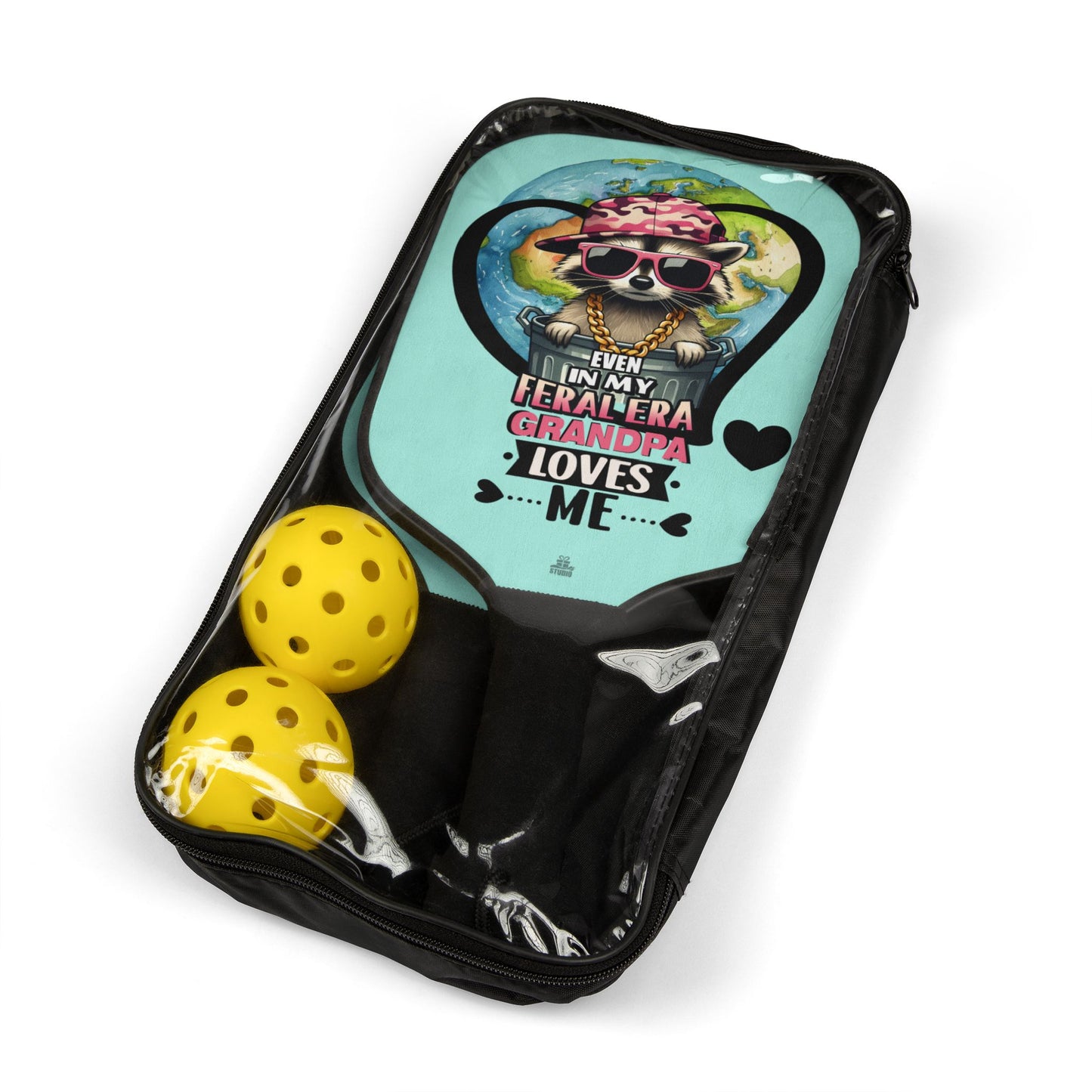 Pickleball Kit | Raccoon | Grandpa Loves Me | World