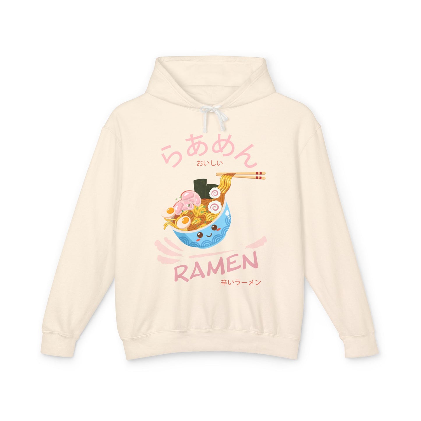 Ramen Blue Bowl | Unisex Lightweight Hooded Sweatshirt