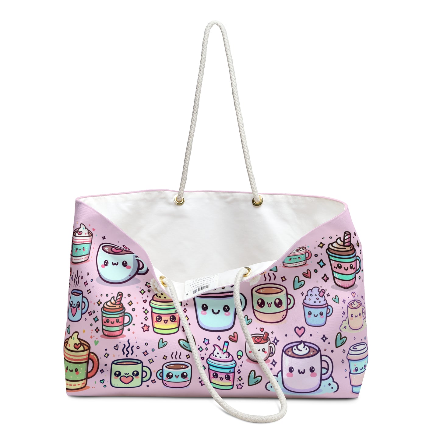 Kawaii Cups | Weekender Bag | Fluffy Pink