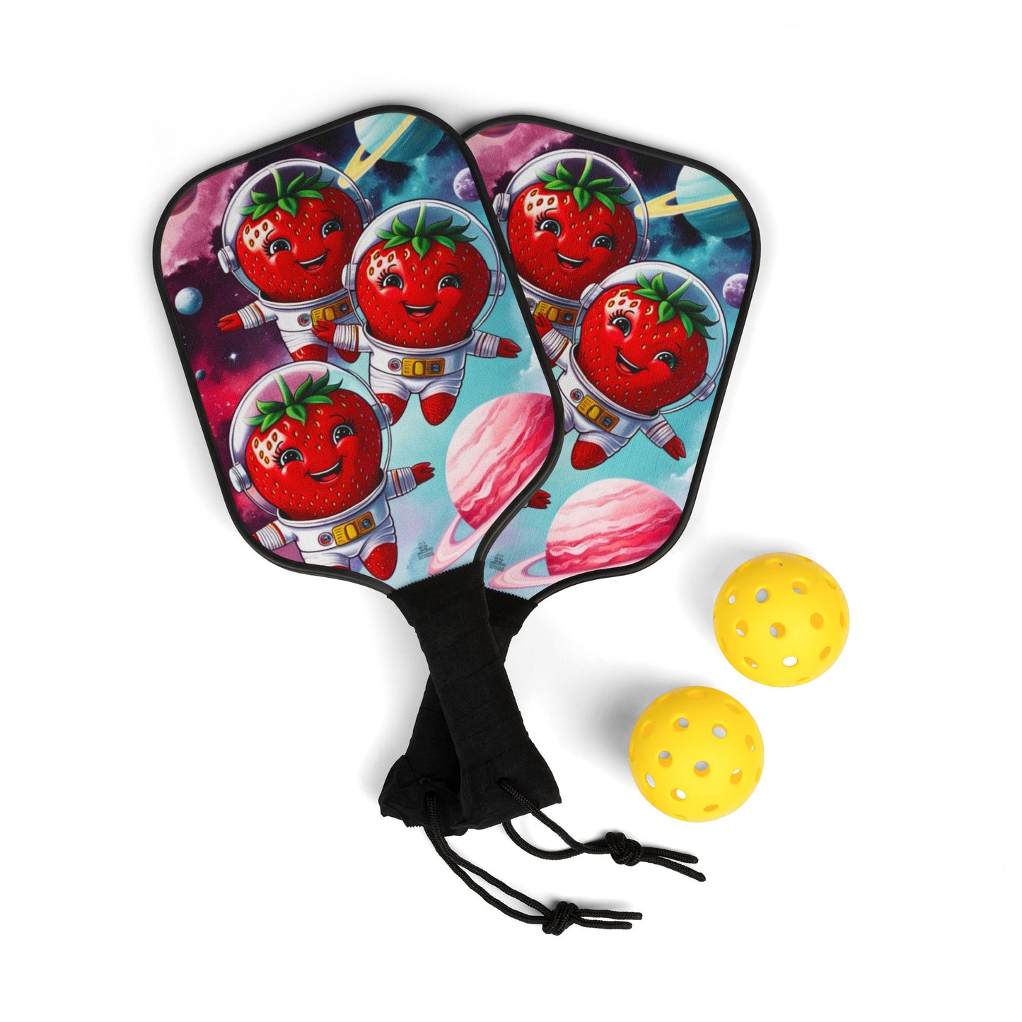 Pickleball Kit | Galactic Fruits Collection | Strawberries