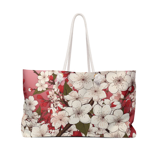 Weekender Bag | Flowers | Red Cherry