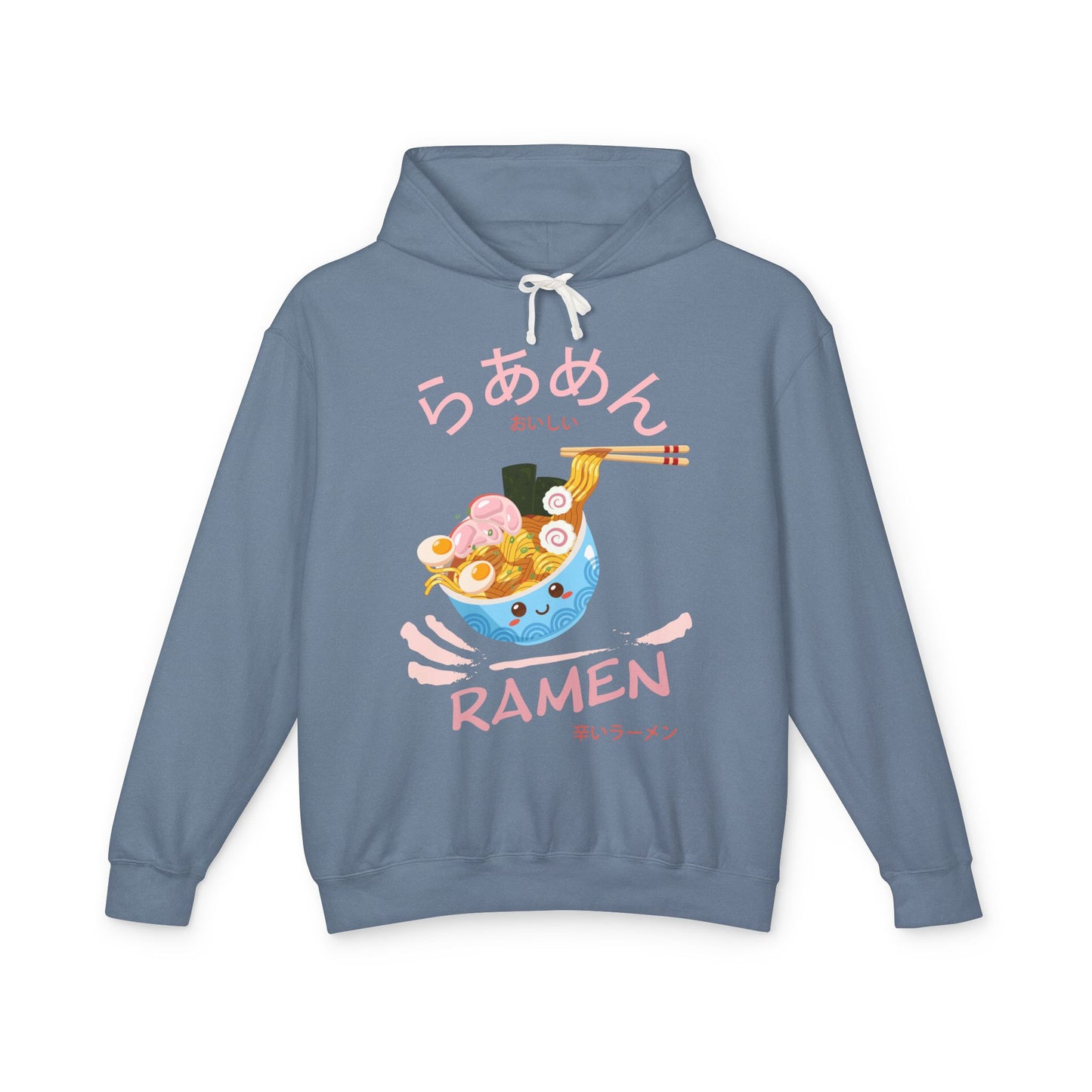 Ramen Blue Bowl | Unisex Lightweight Hooded Sweatshirt