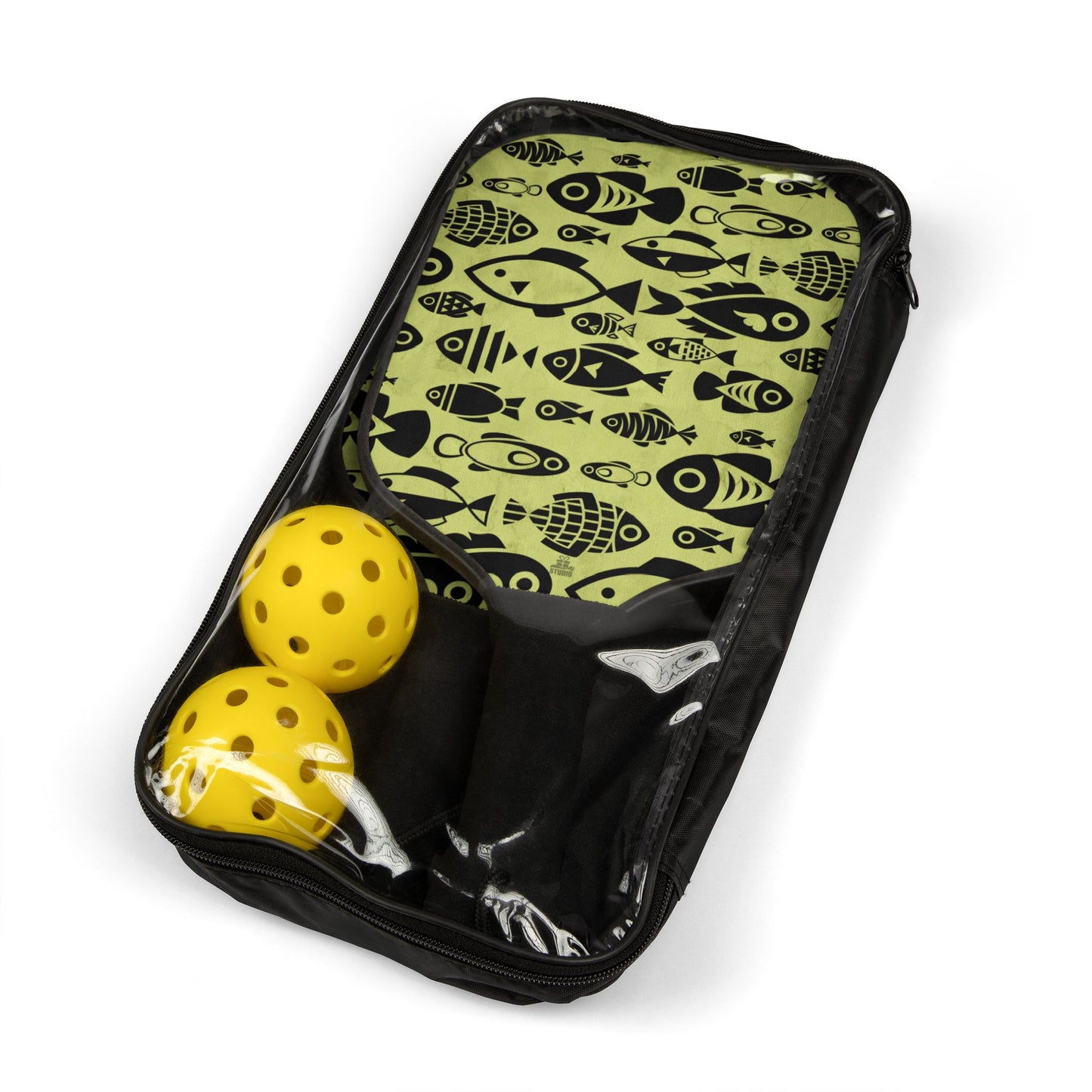 Pickleball Kit | School of Fish | Yellow