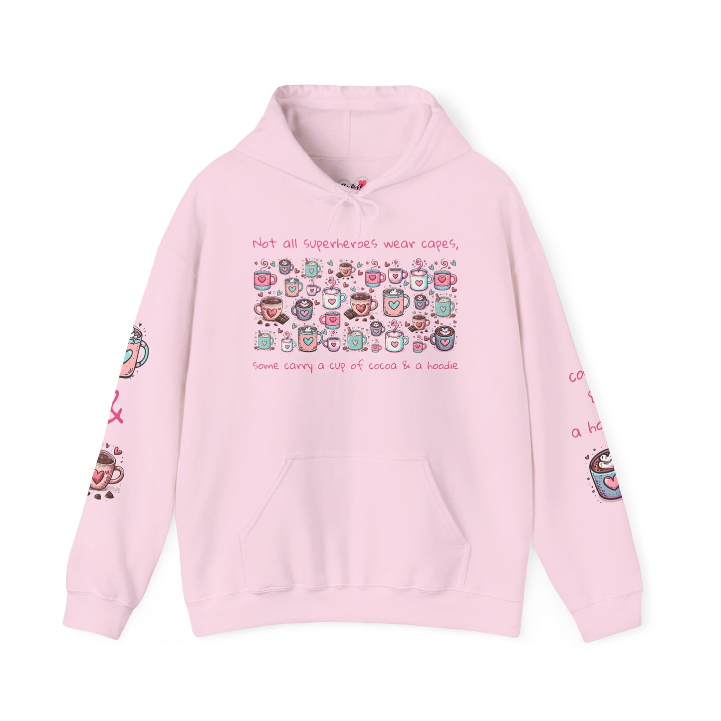 Kawaii Hearts & Cocoa  Hoodie | Unisex Heavy Blend™ Hooded Sweatshirt