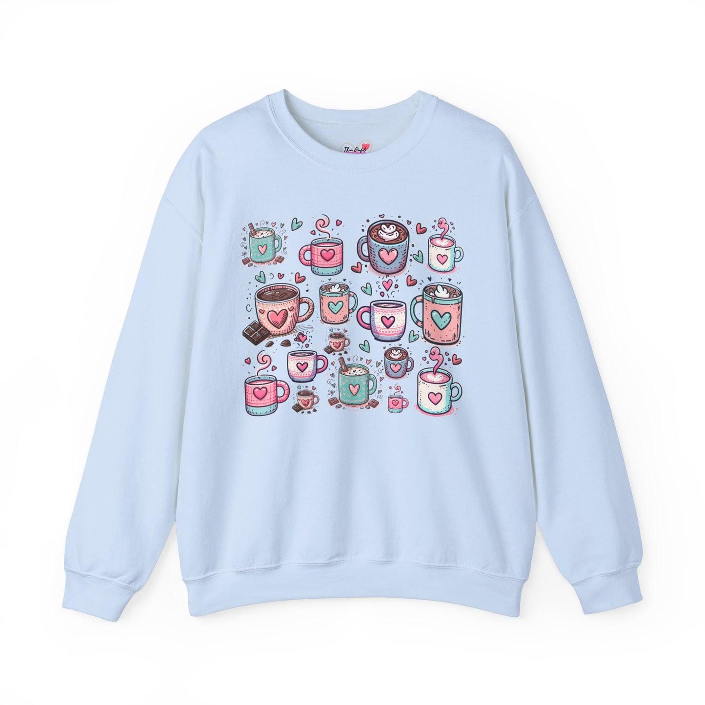 Kawaii Hearts & Cocoa | Unisex Heavy Blend™ Crewneck Sweatshirt