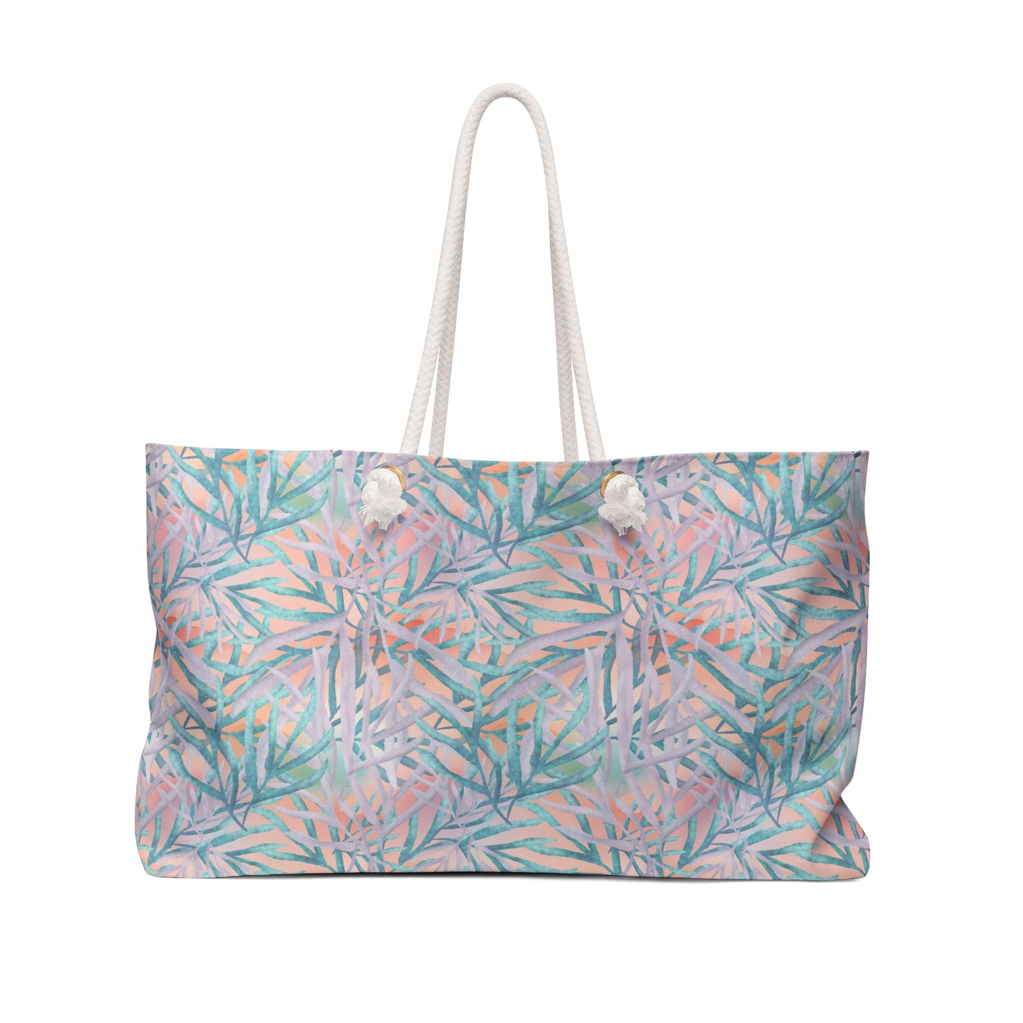 Fern Leaves  |  Weekender Bag | Pastel Colors