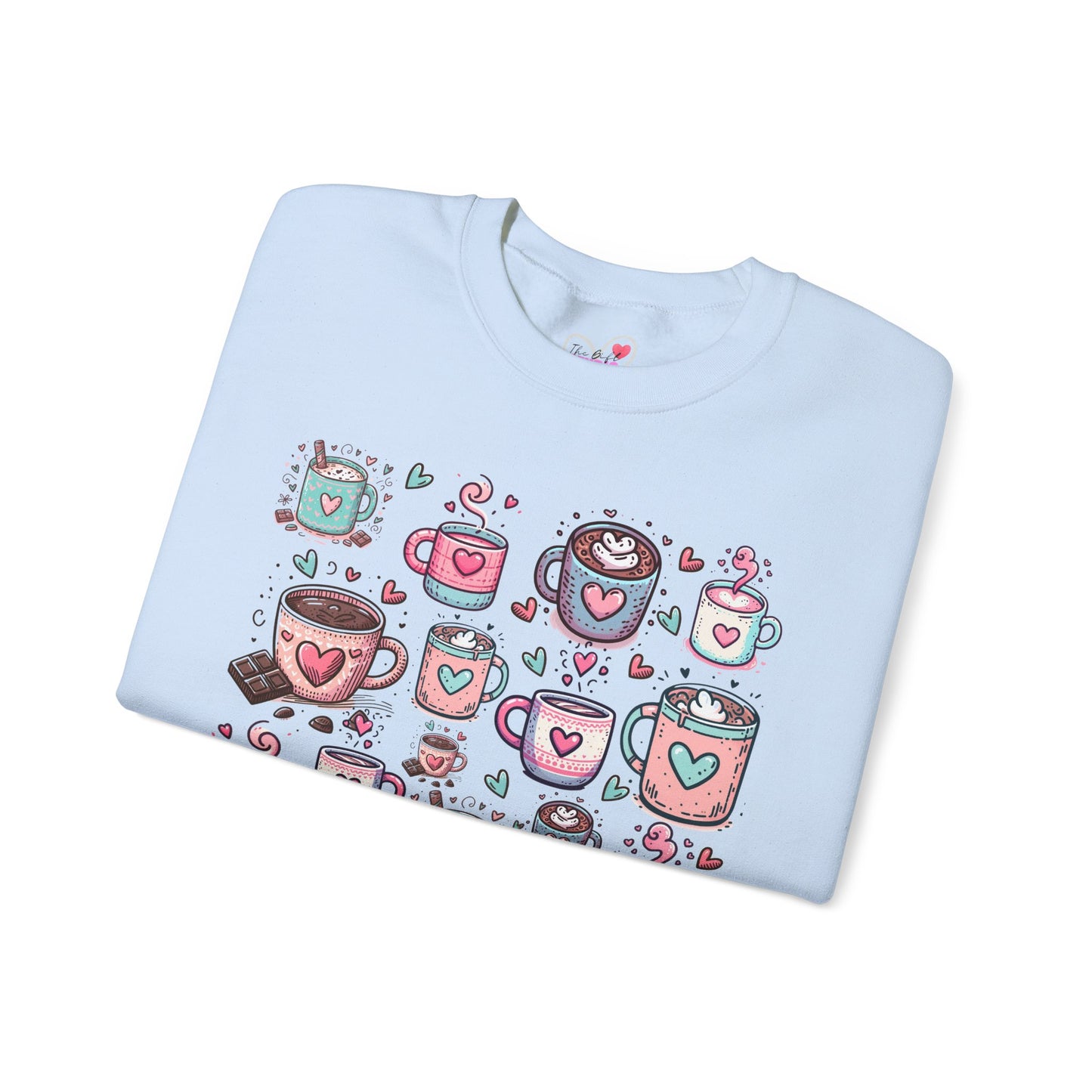 Kawaii Hearts & Cocoa | Unisex Heavy Blend™ Crewneck Sweatshirt