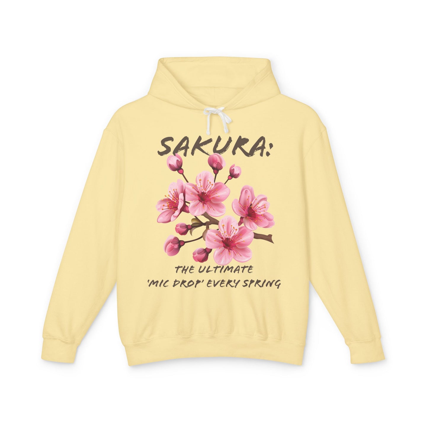 Flower Quote | Lightweight Hooded Sweatshirt | Sakura