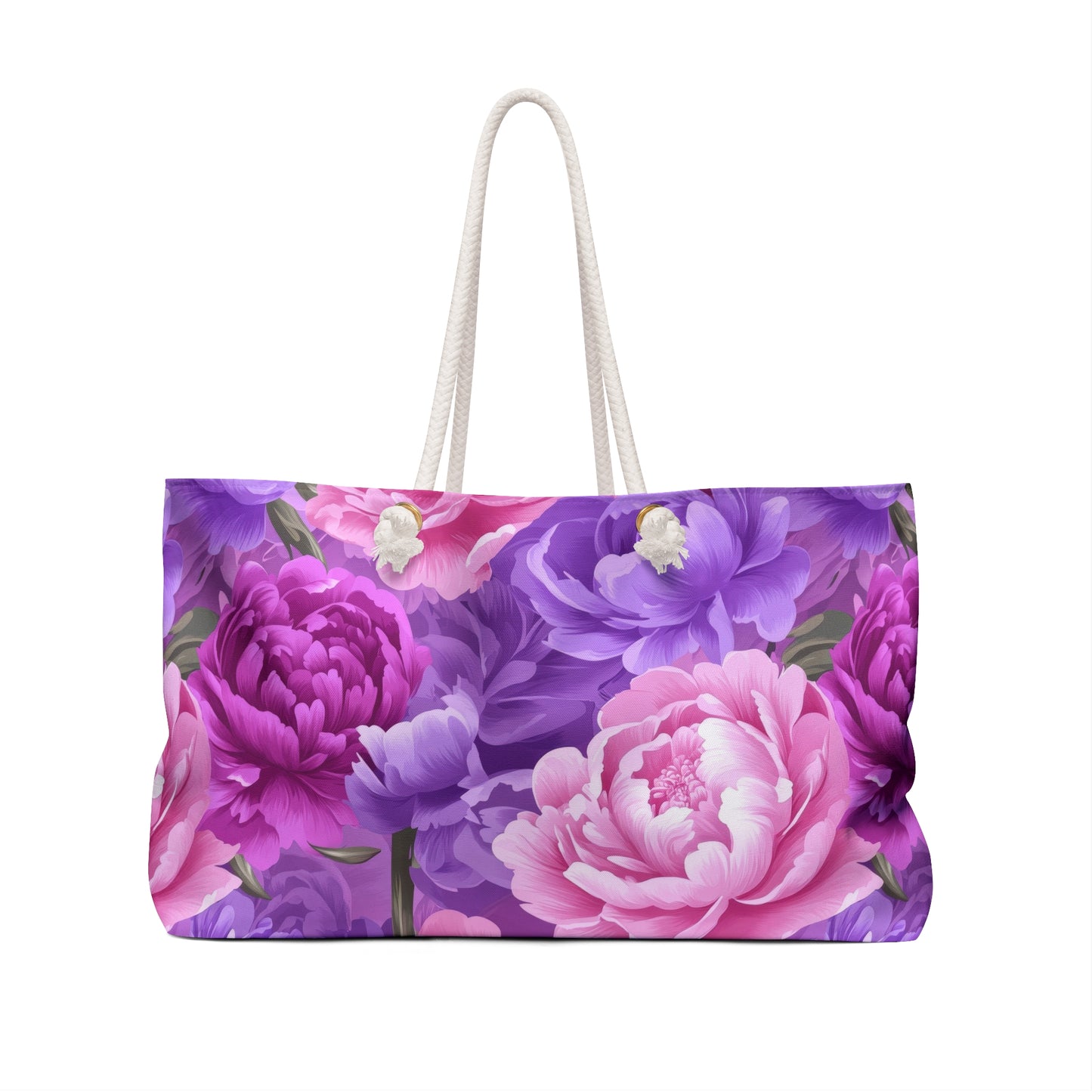 Weekender Bag | Flowers | Purple Poeny