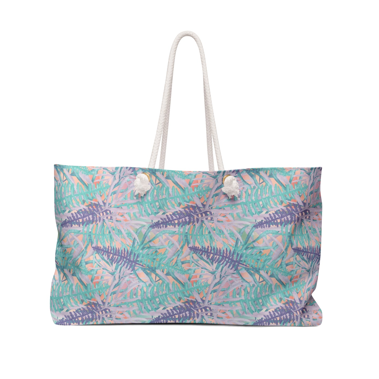 Fern Leaves  |  Weekender Bag | Purple & Pastels