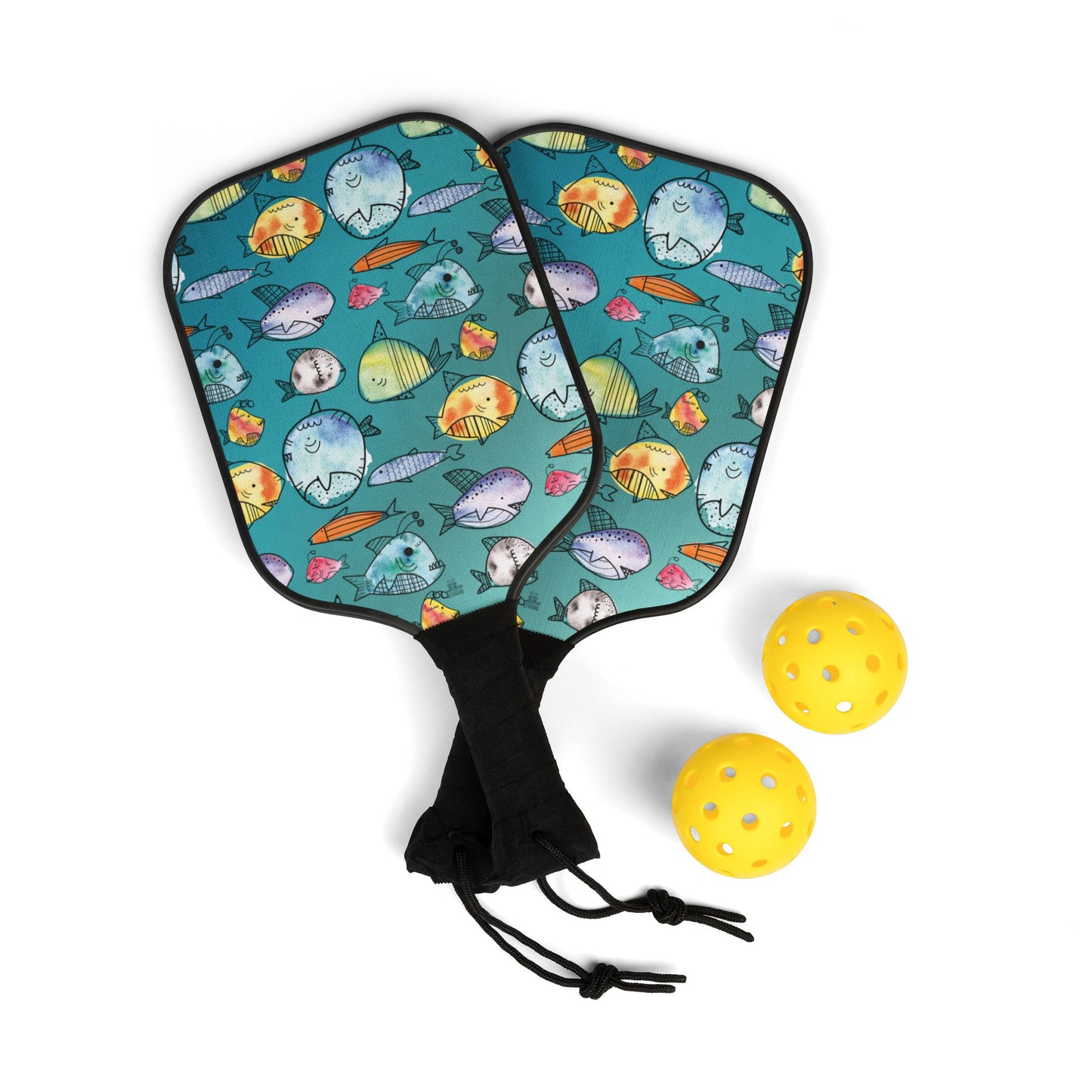 Pickleball Kit | School of Fish | Blue