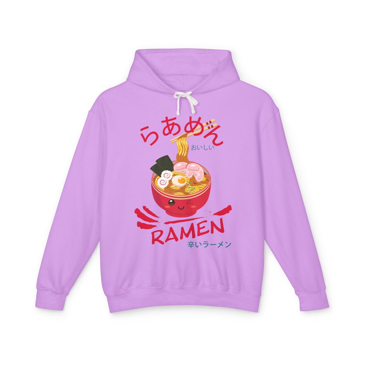 Ramen Red Bowl | Unisex Lightweight Hooded Sweatshirt