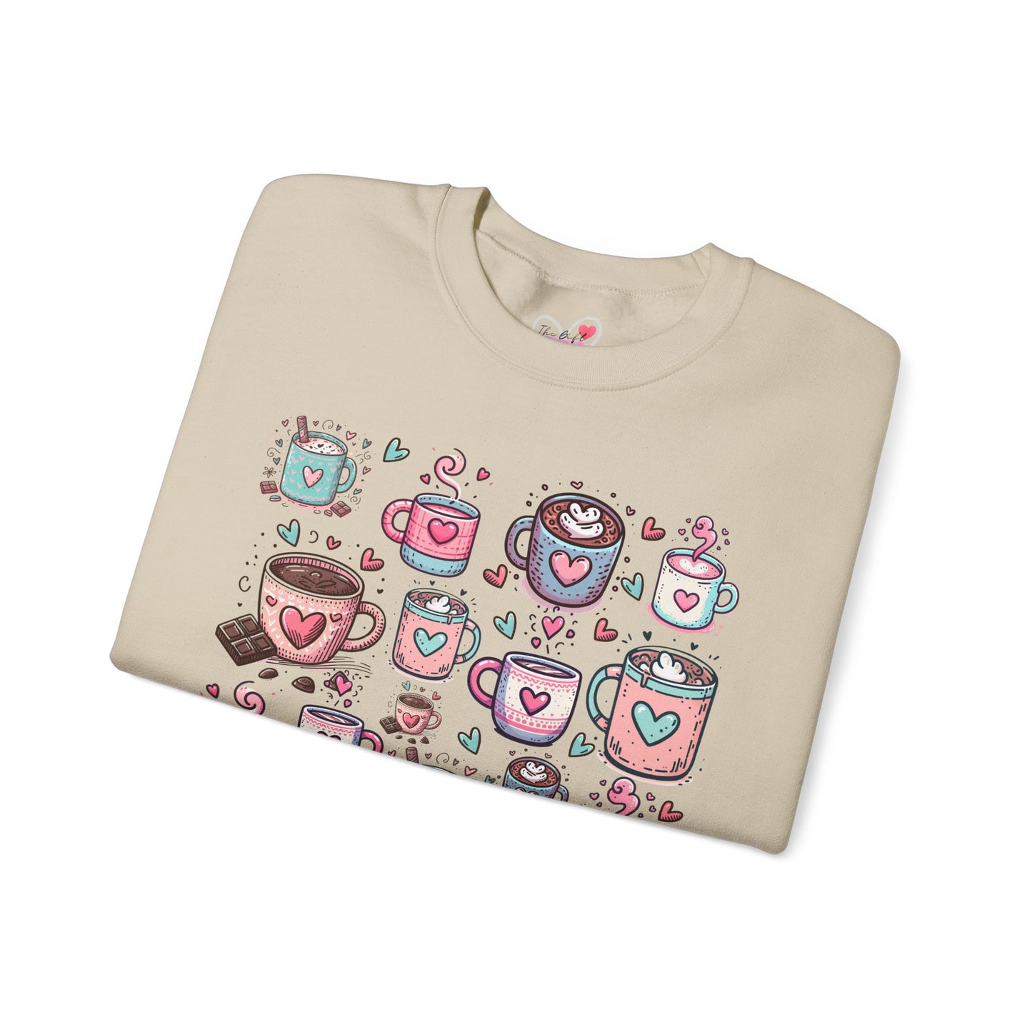 Kawaii Hearts & Cocoa | Unisex Heavy Blend™ Crewneck Sweatshirt