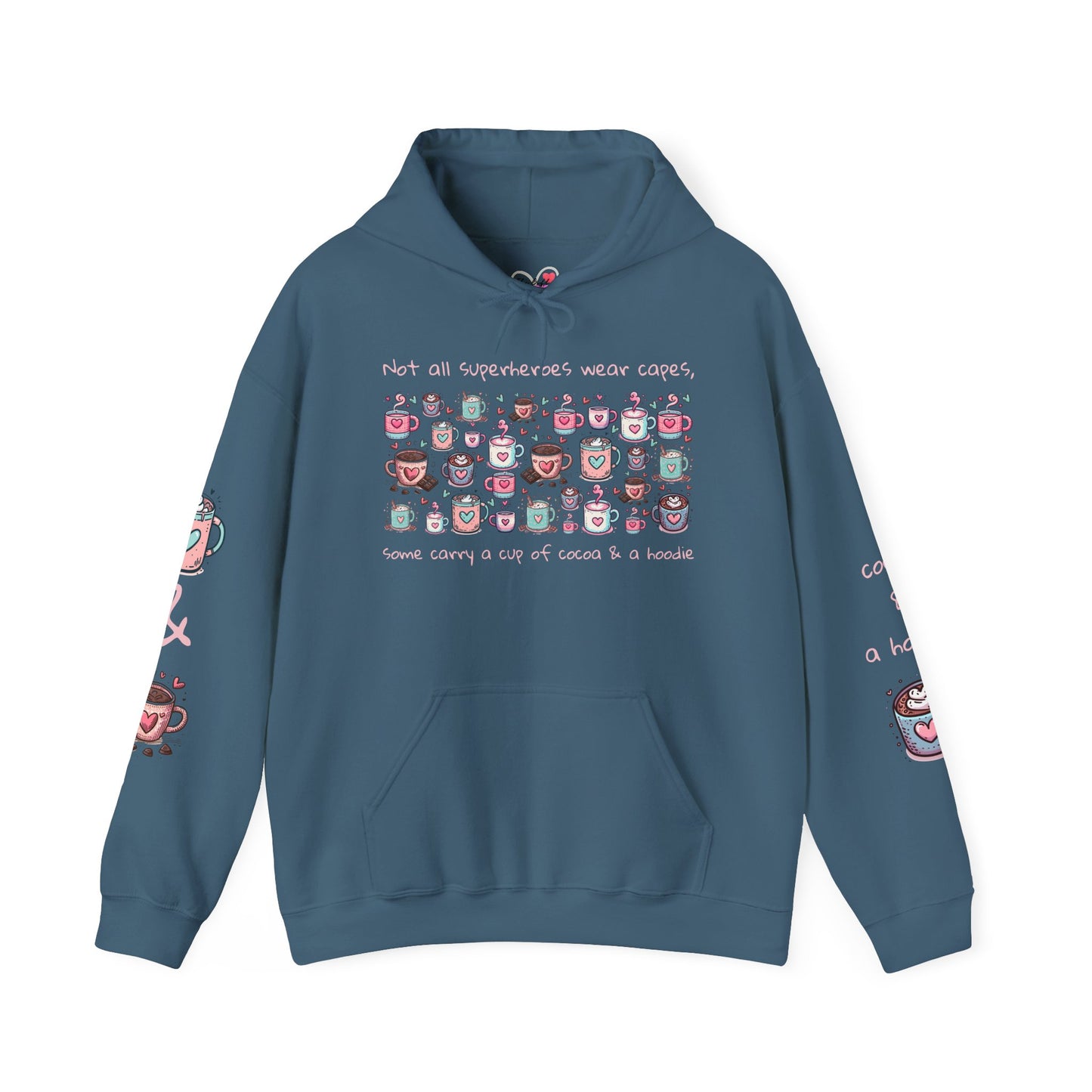 Kawaii Hearts & Cocoa  Hoodie | Unisex Heavy Blend™ Hooded Sweatshirt