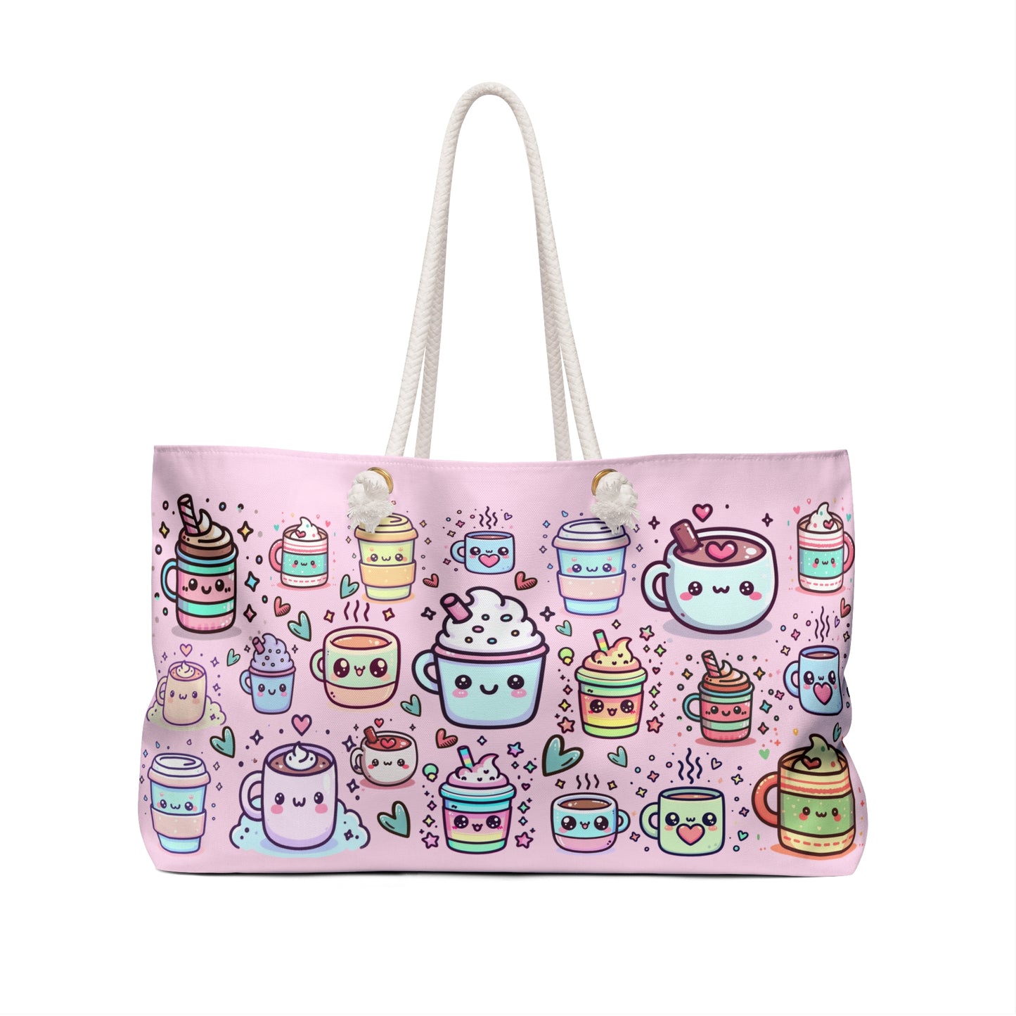 Kawaii Cups | Weekender Bag | Fluffy Pink