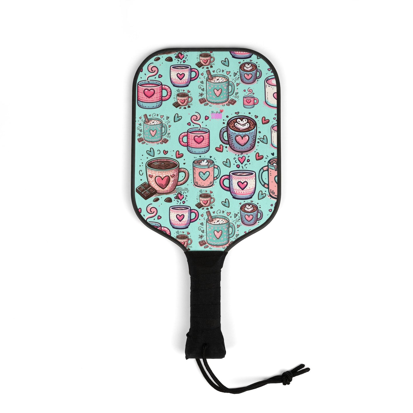 Kawaii Hearts & Mugs | Pickleball Kit | Teal