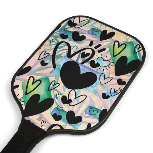 Pickleball Kit | Doodle Hearts | Green & Blue