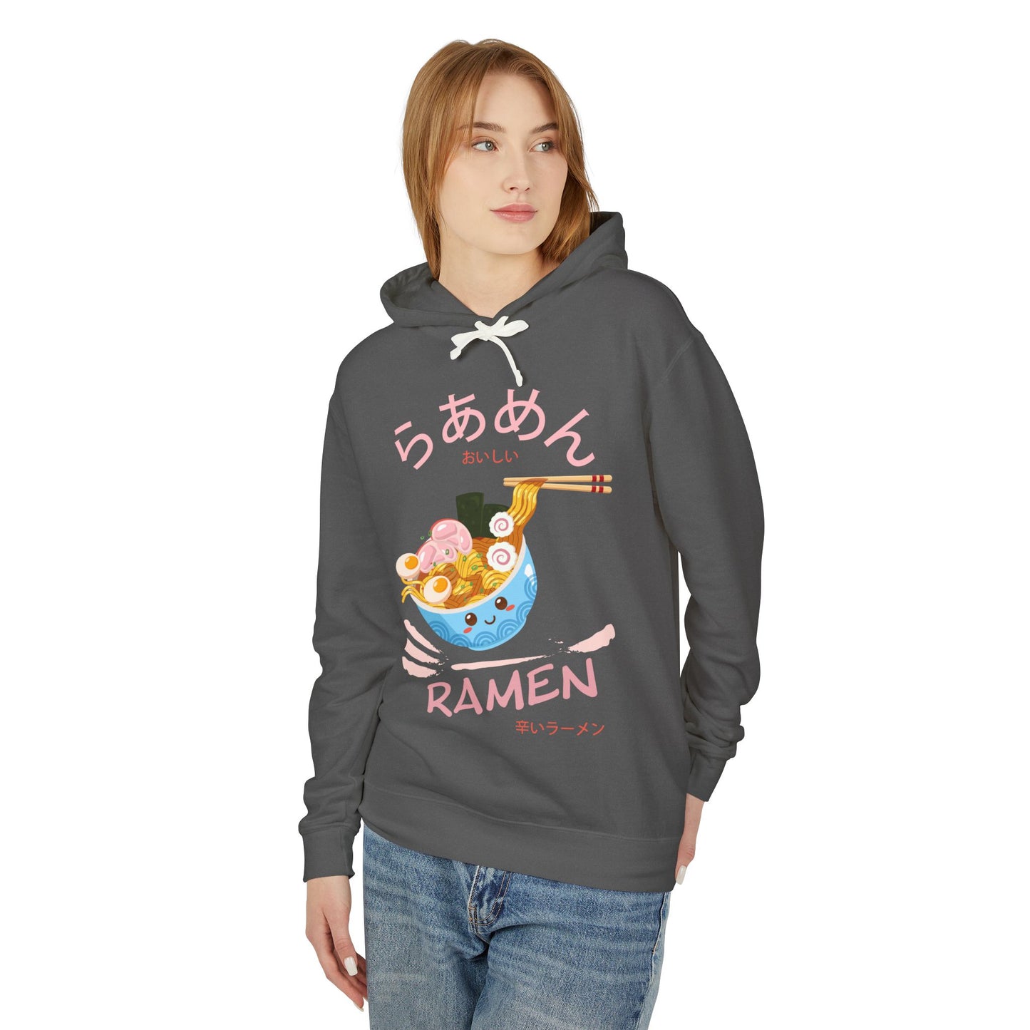 Ramen Blue Bowl | Unisex Lightweight Hooded Sweatshirt