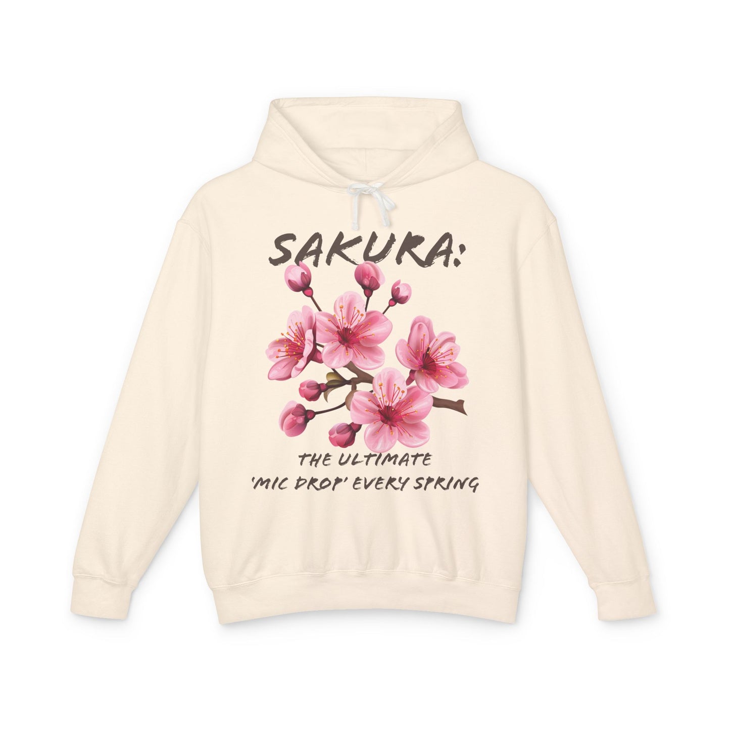 Flower Quote | Lightweight Hooded Sweatshirt | Sakura