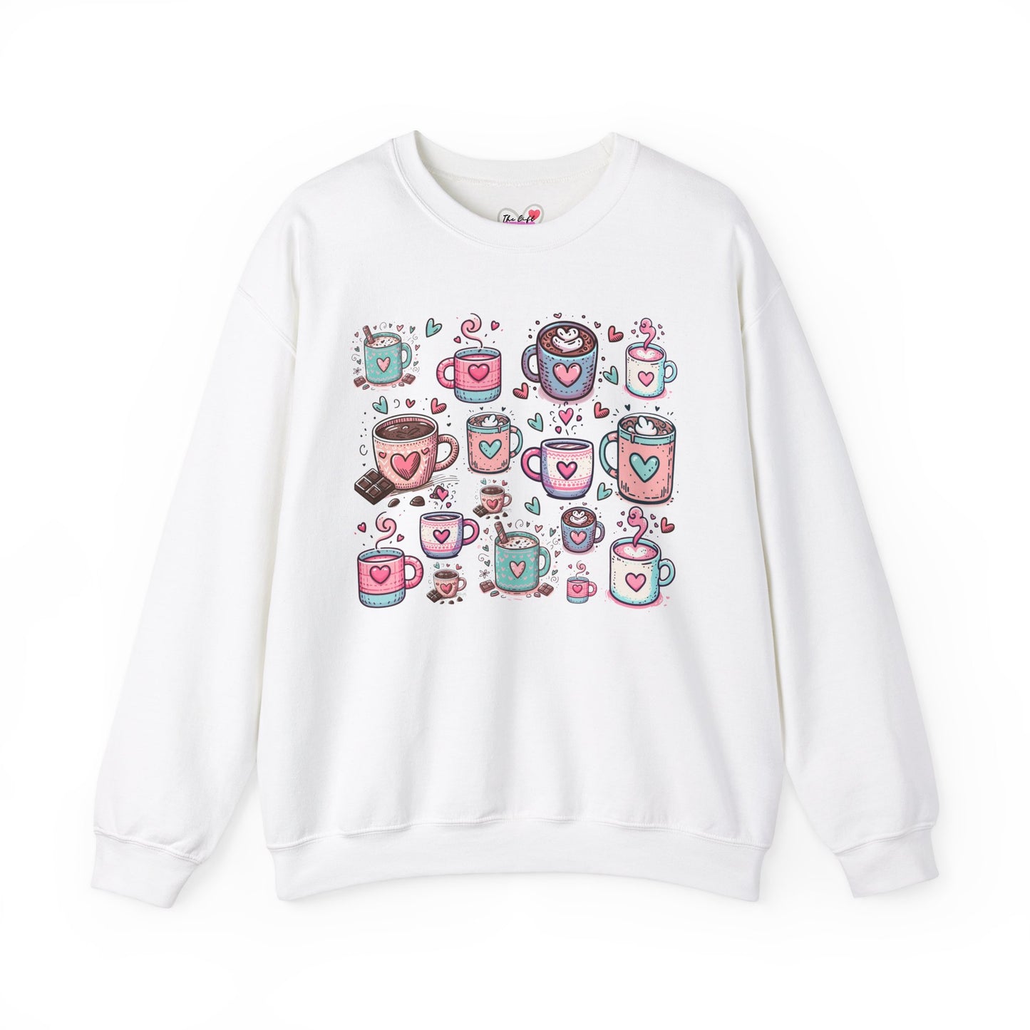 Kawaii Hearts & Cocoa | Unisex Heavy Blend™ Crewneck Sweatshirt