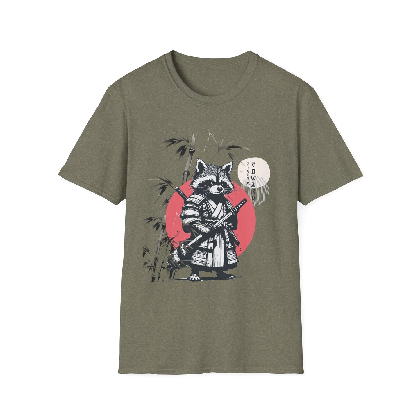 Unisex Softstyle T-Shirt | Racoon Adventures | Samurai