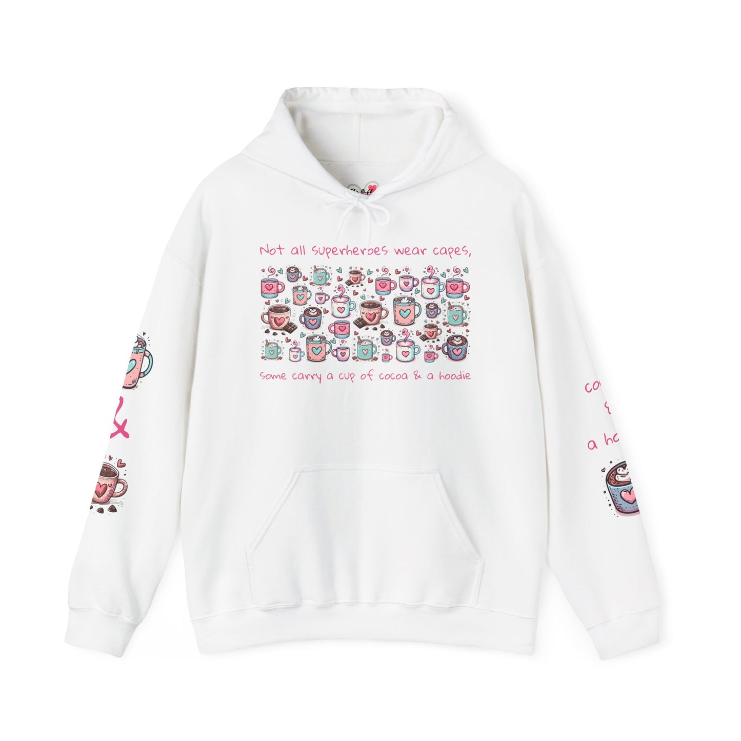 Kawaii Hearts & Cocoa  Hoodie | Unisex Heavy Blend™ Hooded Sweatshirt