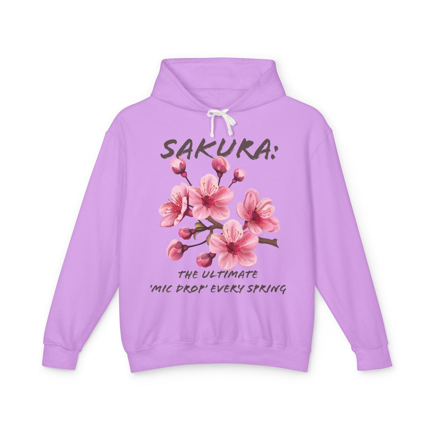 Flower Quote | Lightweight Hooded Sweatshirt | Sakura