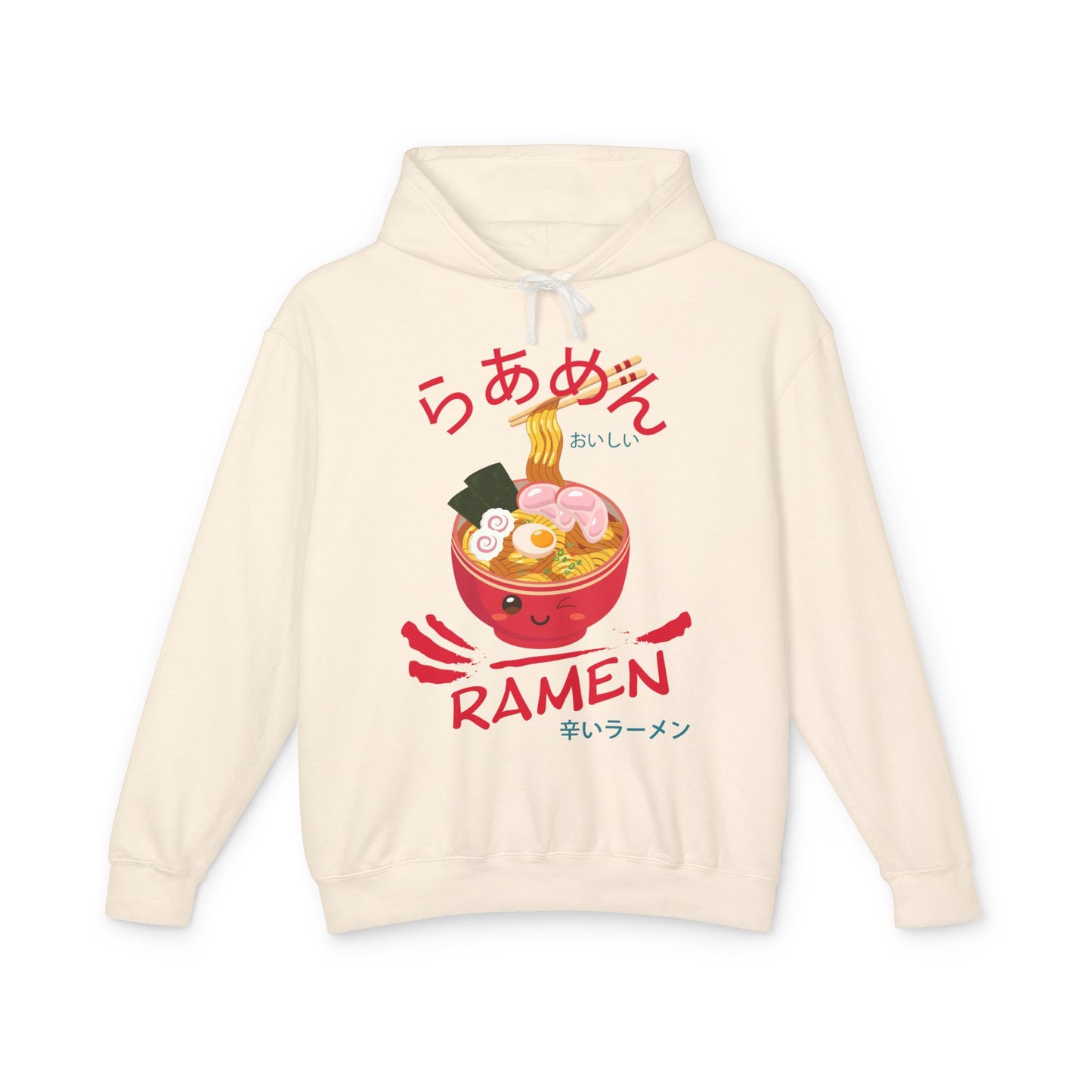 Ramen Red Bowl | Unisex Lightweight Hooded Sweatshirt