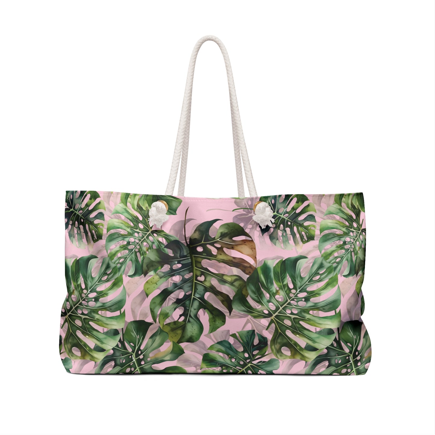 Weekender Bag | Monstera | Green & Pink