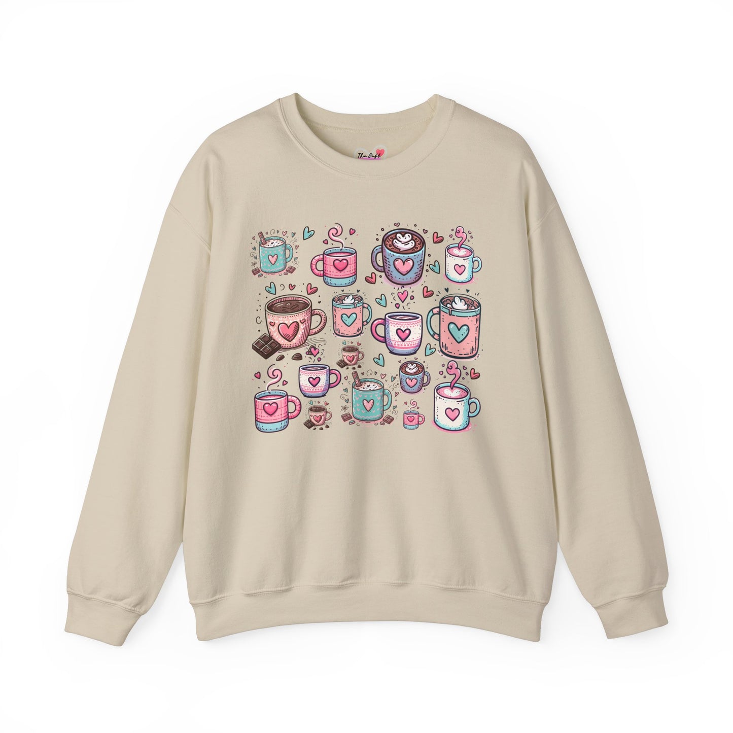 Kawaii Hearts & Cocoa | Unisex Heavy Blend™ Crewneck Sweatshirt