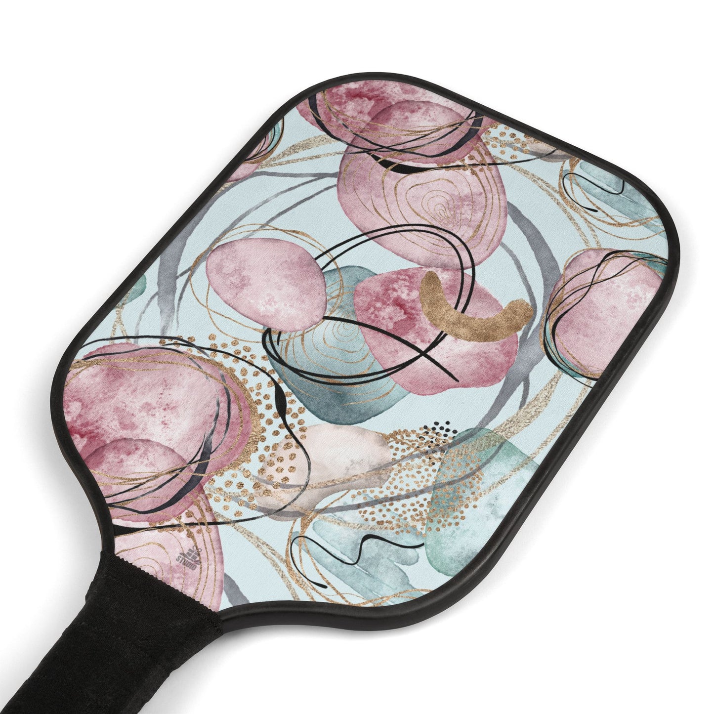 Pickleball Kit | Abstract | Pink Dots & Lines