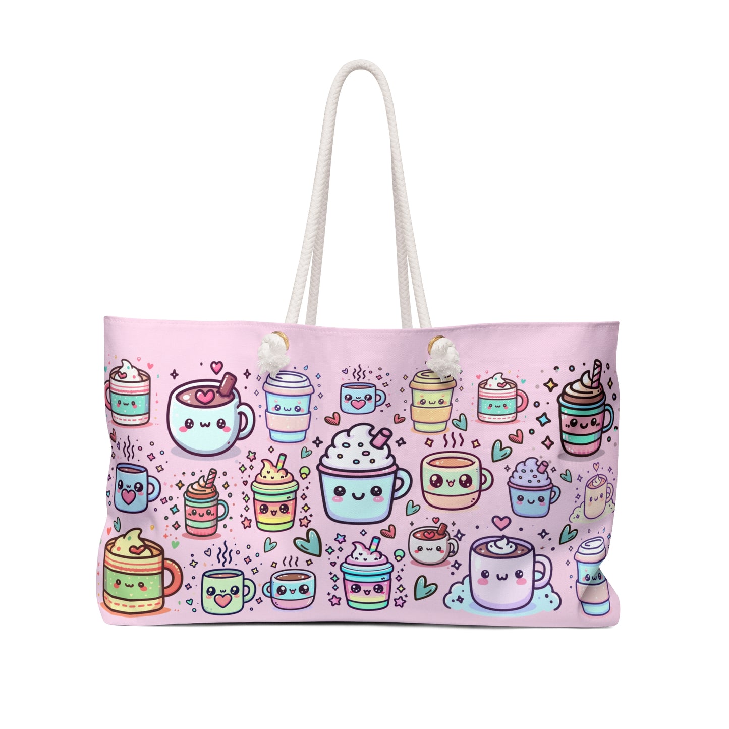 Kawaii Cups | Weekender Bag | Fluffy Pink