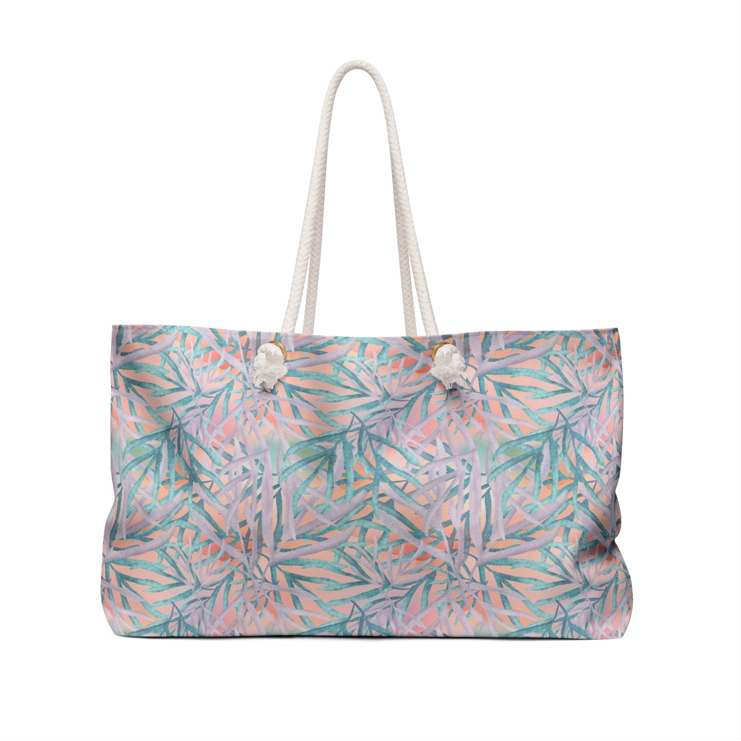 Fern Leaves  |  Weekender Bag | Pastel Colors