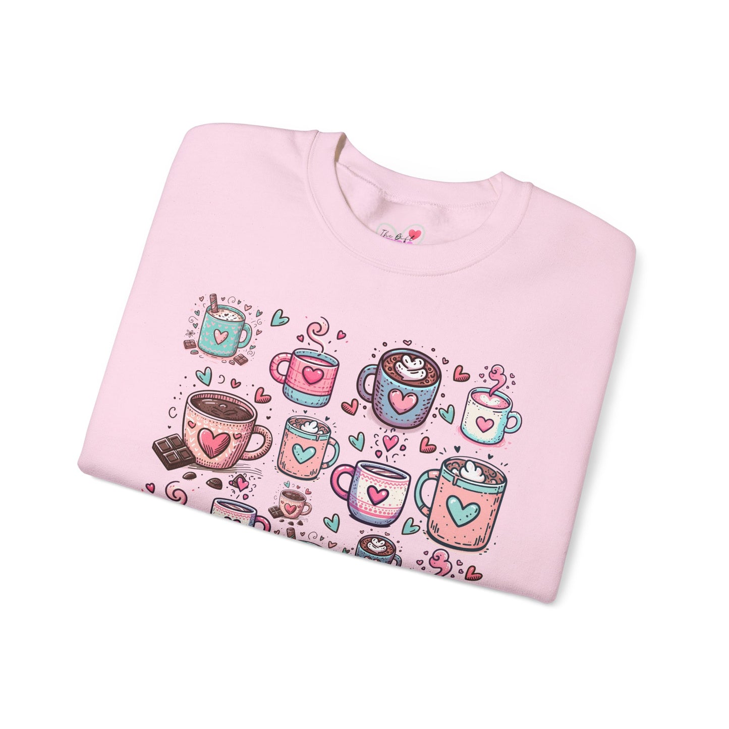 Kawaii Hearts & Cocoa | Unisex Heavy Blend™ Crewneck Sweatshirt