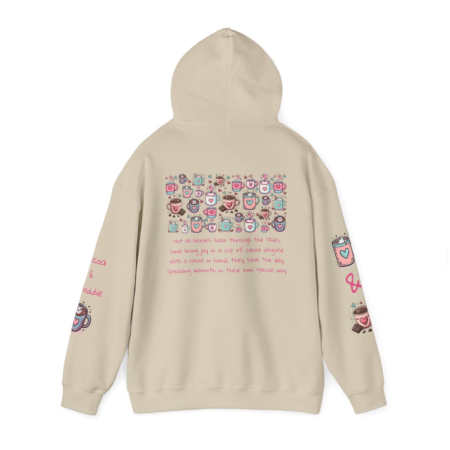 Kawaii Hearts & Cocoa  Hoodie | Unisex Heavy Blend™ Hooded Sweatshirt