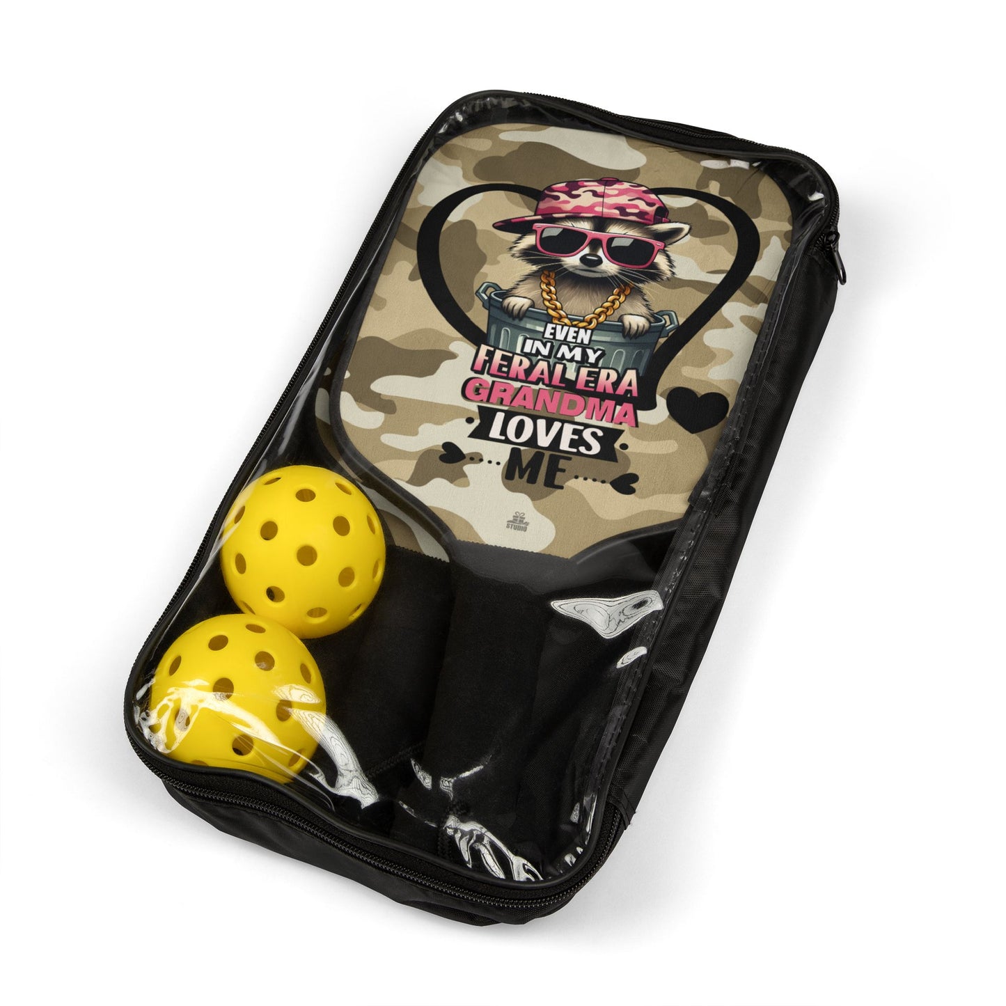 Pickleball Kit | Raccoon | Grandma Loves Me | Camo