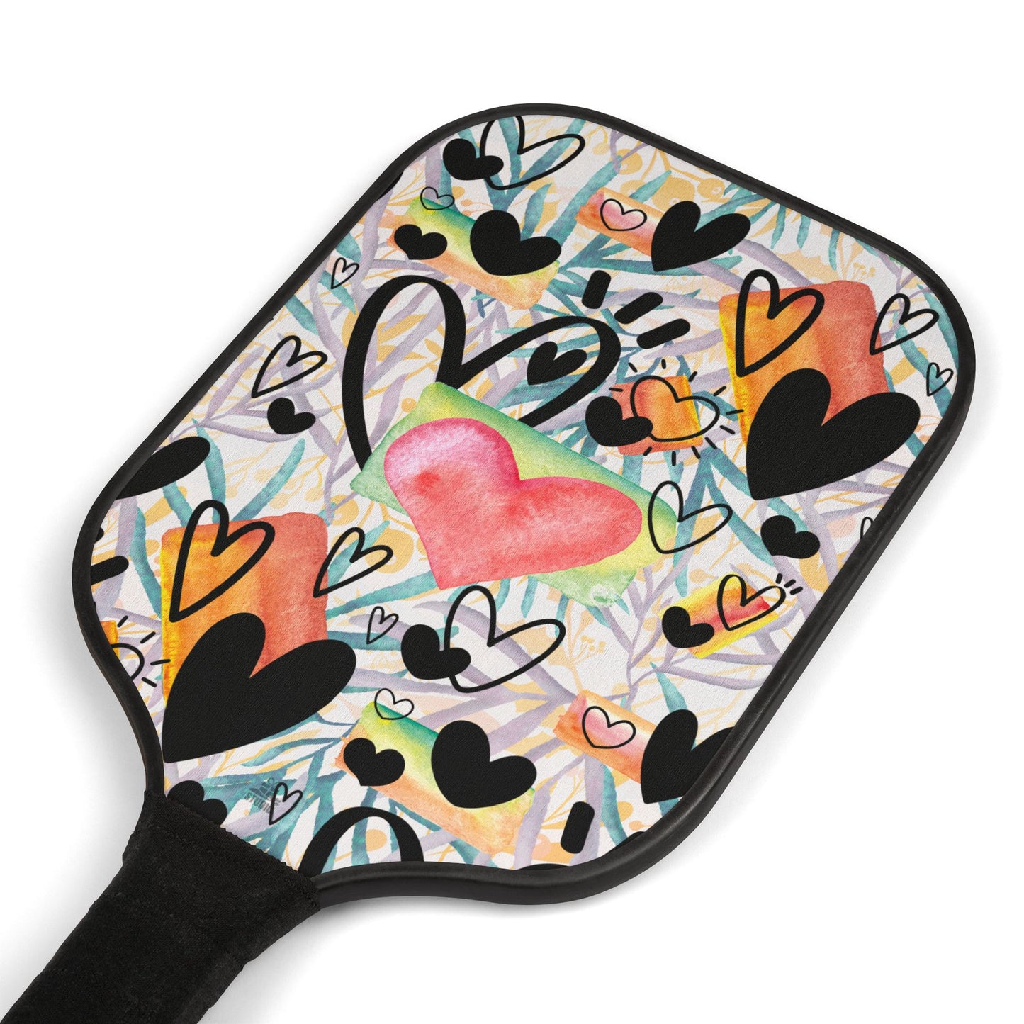 Pickleball Kit | Doodle Hearts | Yellow & Orange