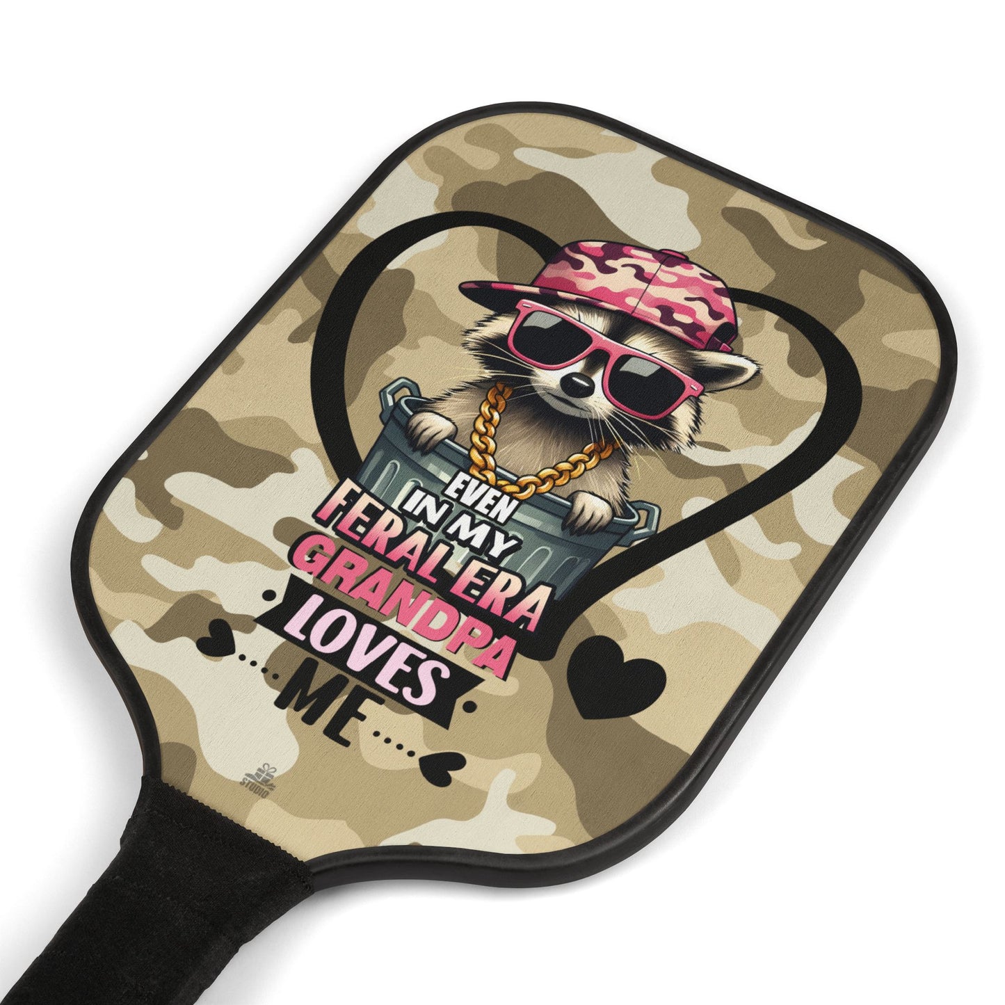 Pickleball Kit | Raccoon | Grandpa Loves Me | Camo